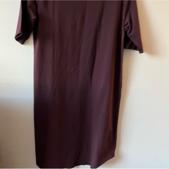 Eileen Fisher Organic Cotton Purple Short Sleeve T-Shirt Dress - Picture 7 of 11